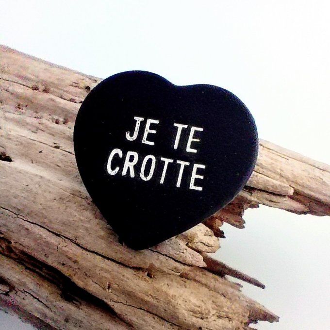Pin's en cuir noir et argenté- Pack de 3 "Piquant - Sans filtre"